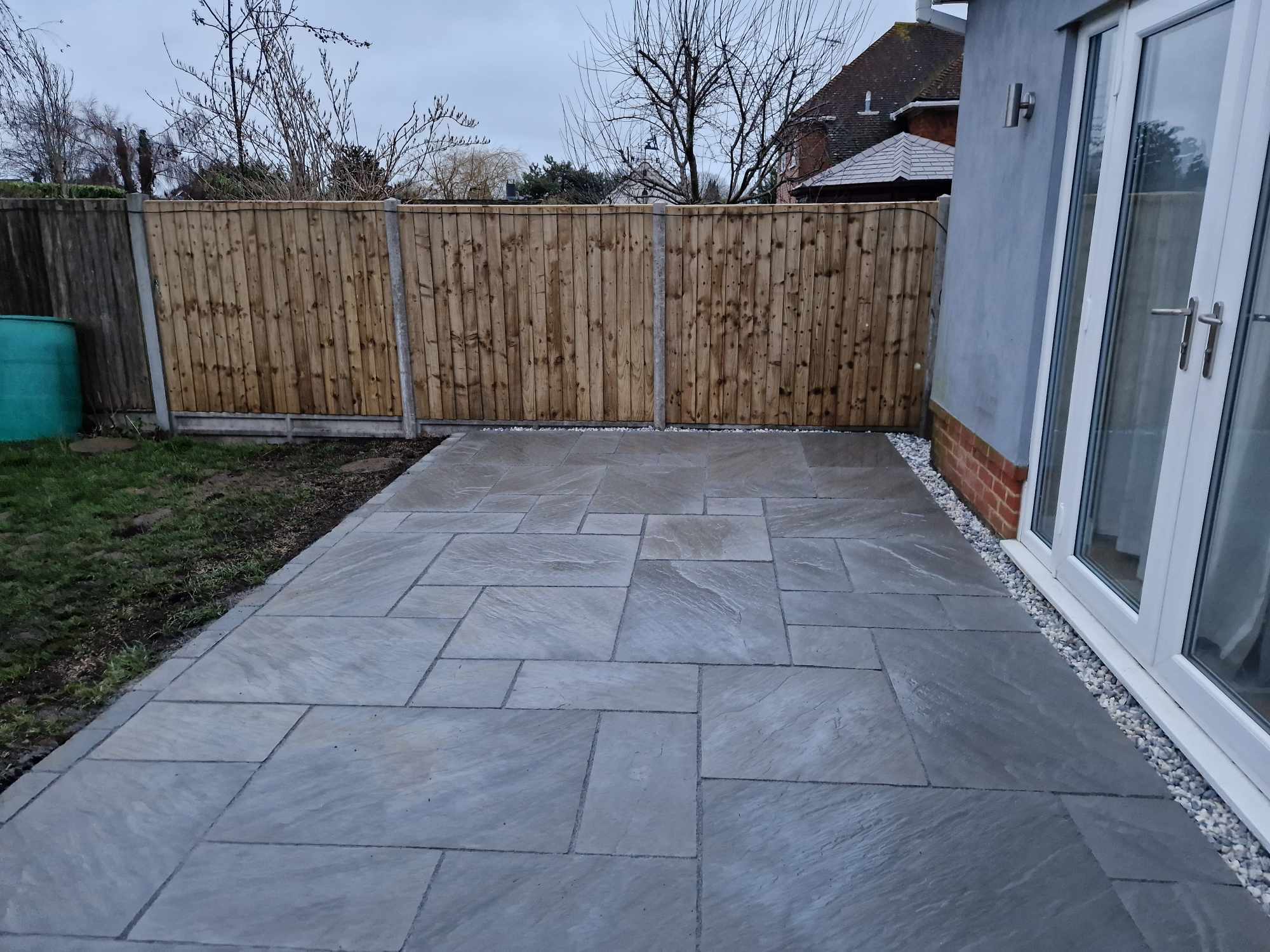 New patio and fencing